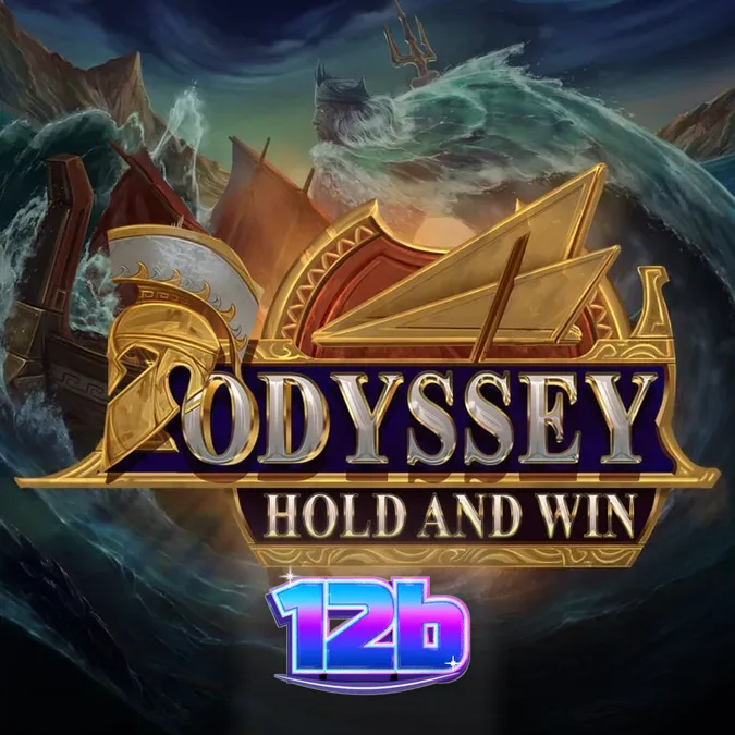 Giao diện trò chơi Odyssey Hold and Win với lưới 4x4 và chủ đề thần thoại Hy Lạp